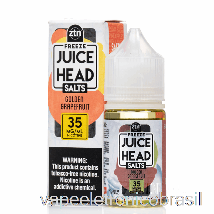 Vape Recarregável Congelar Toranja Dourada - Suco De Sais De Cabeça - 30ml 35mg